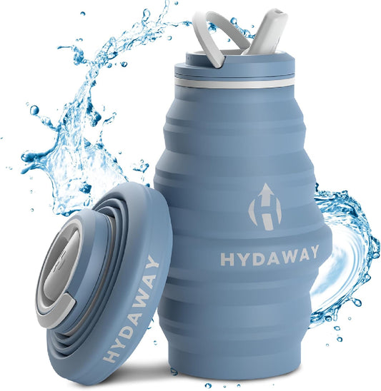 HYDAWAY 17oz Collapsible Water Bottle - BPA-Free, Leakproof, Lightweight, and Space-Saving - Perfect for Travel, Hiking, and Everyday Hydration