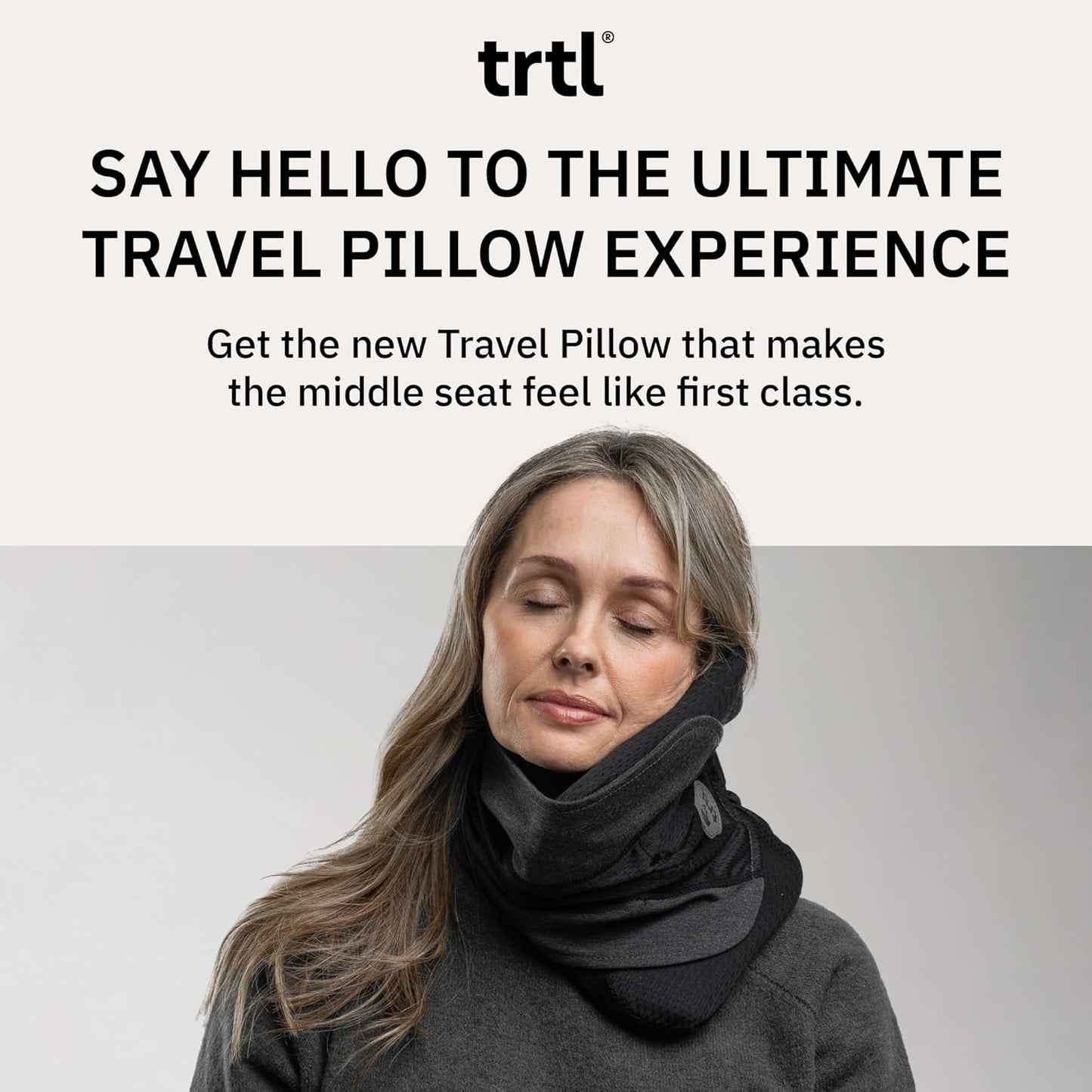 trtl Travel Pillow Cool for Neck Support- Cooling Neck Pillow with Cushioning Foam for Stability and Comfort, Breathable Fabric, Lightweight and Easy to Carry