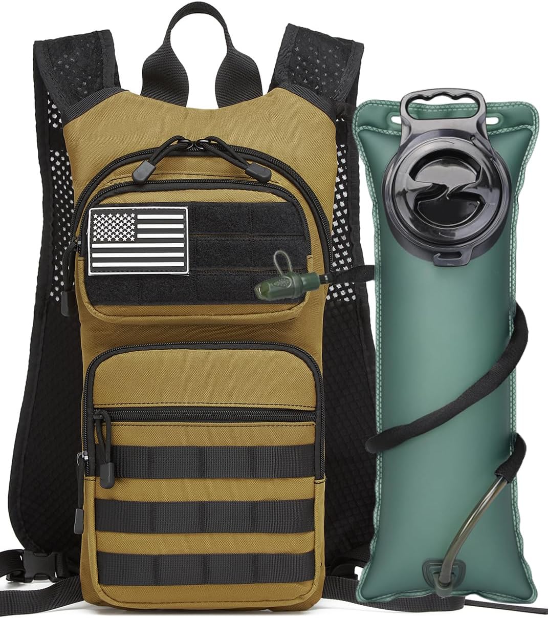 ATBP Running Hydration Vest Pack Thermal Insulation 3L TPU Water Bladder Tactical Backpack Bag for Cycling Hiking Daypack Men & Women