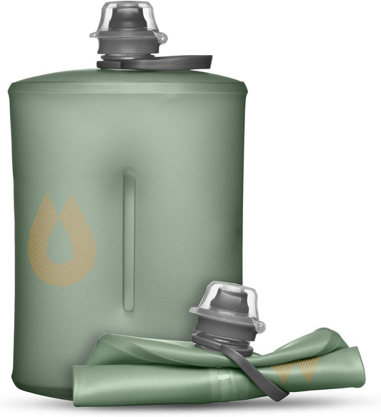 HydraPak Stow - Collapsible Backpacking Water Bottle (350ml, 500ml, 1L) - BPA Free, Ultra Light, Spill-Proof Twist Cap