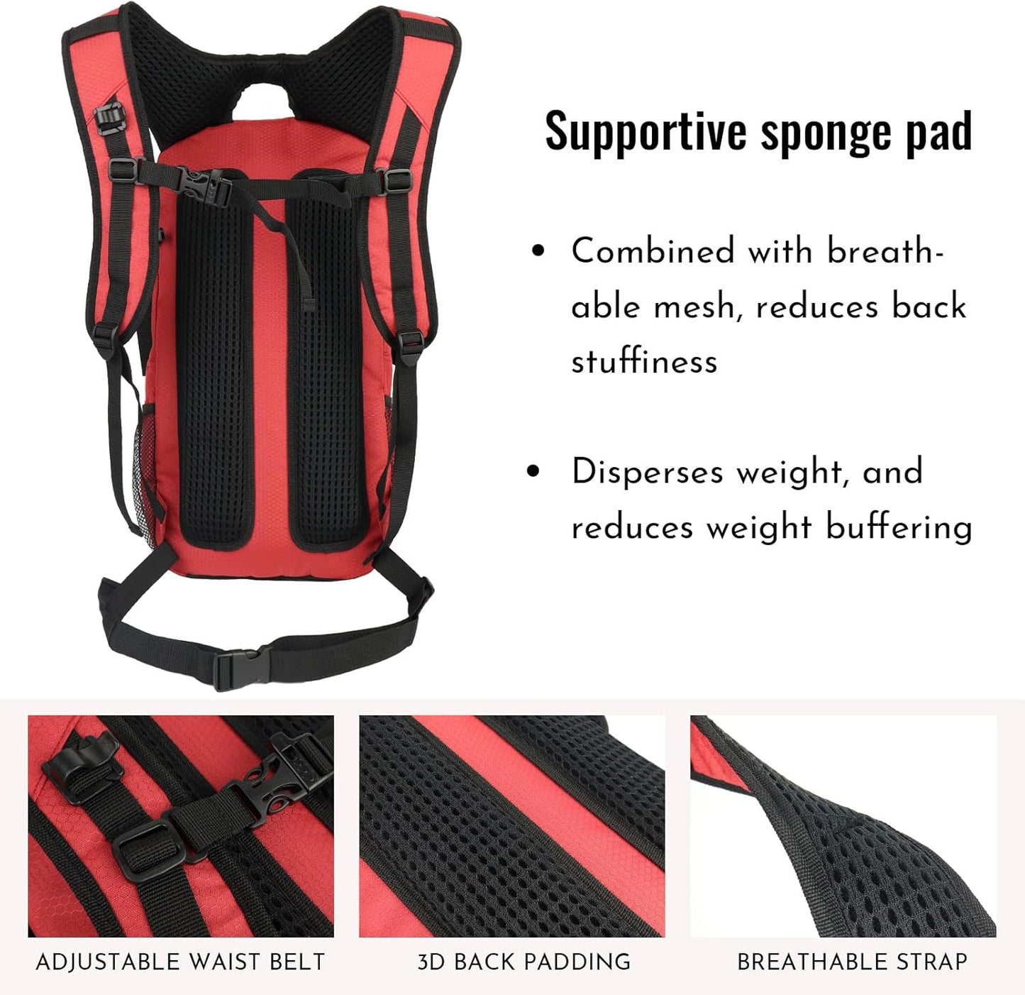 Zavothy 18L Hydration Backpack with 3L Water Bladder – Waterproof Hiking Pack with Insulated Bladder Compartment, Hidden Helmet Holder & Rain Cover – for Running, Cycling, and Camping