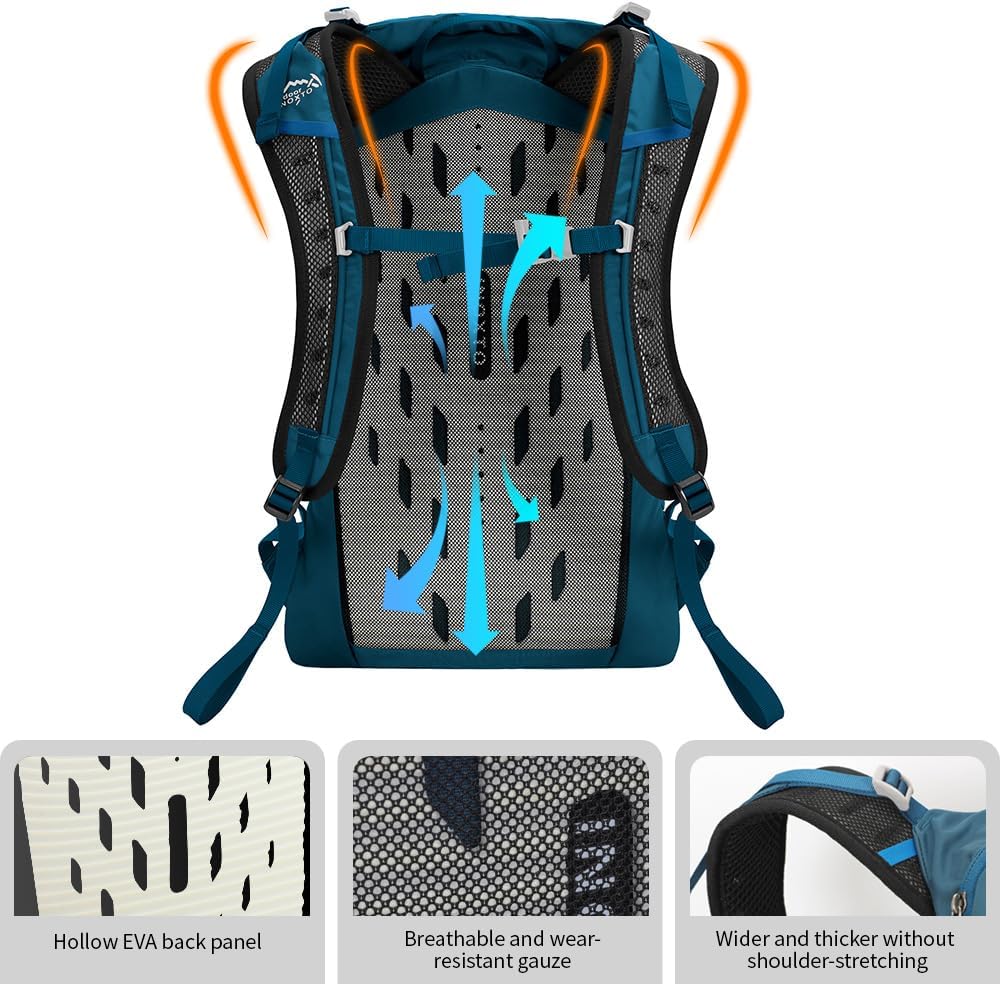 Hiking Hydration Backpack with 3l Water Bladder for Women and Men 25L Water Backpack for Hiking, Cycling, Climbing, Camping