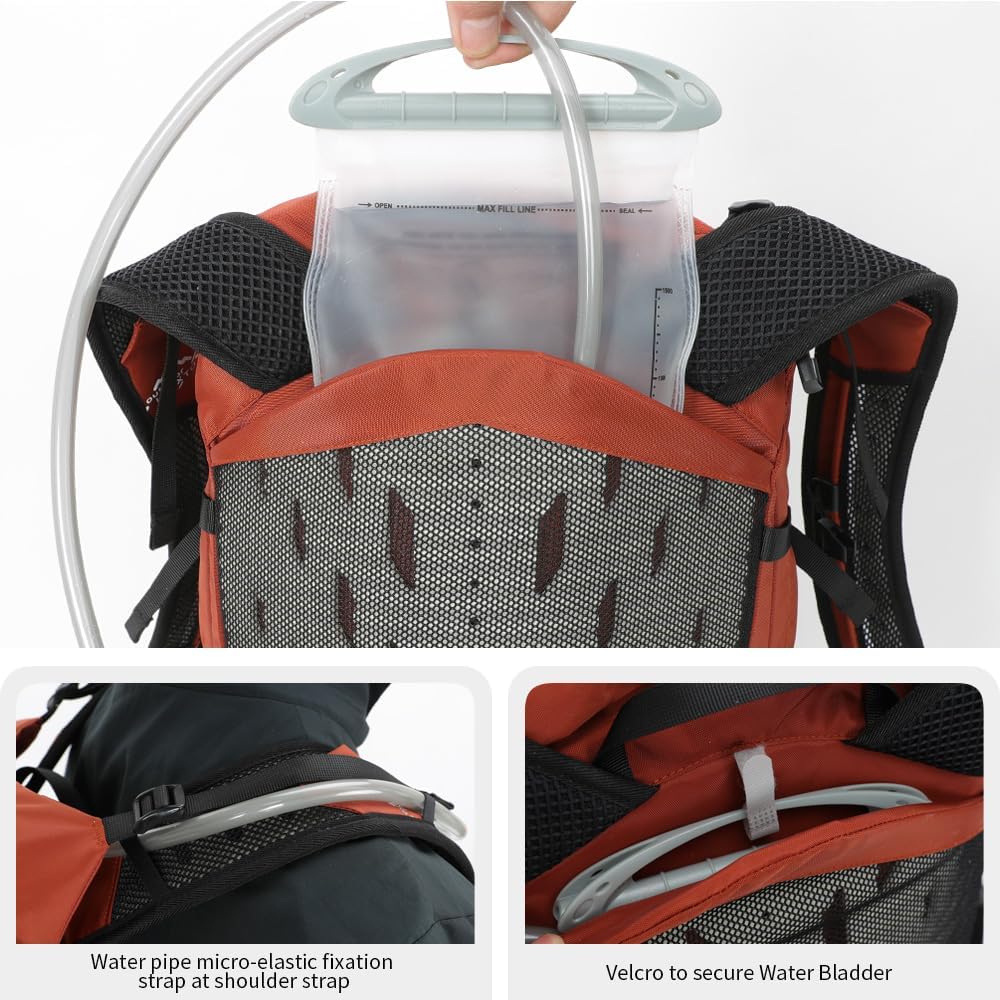 Hiking Hydration Backpack with 3l Water Bladder for Women and Men 25L Water Backpack for Hiking, Cycling, Climbing, Camping