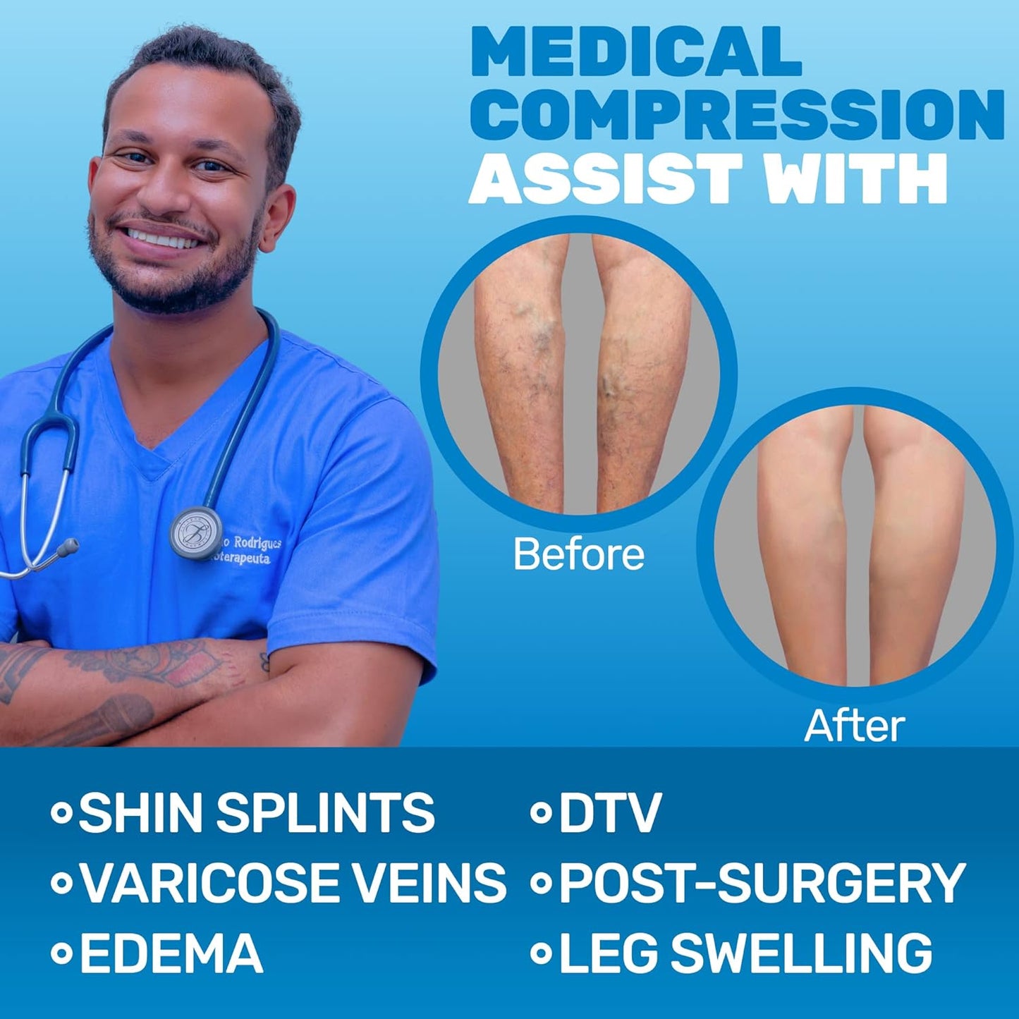 (3 Pairs - Closed Toe) Made in USA - Sheer Compression Socks for Women 15-20mmHg - Compression Stockings for Varicose Veins Circulation, Thrombosis, Embolism - Taupe, Medium - A101T2-3