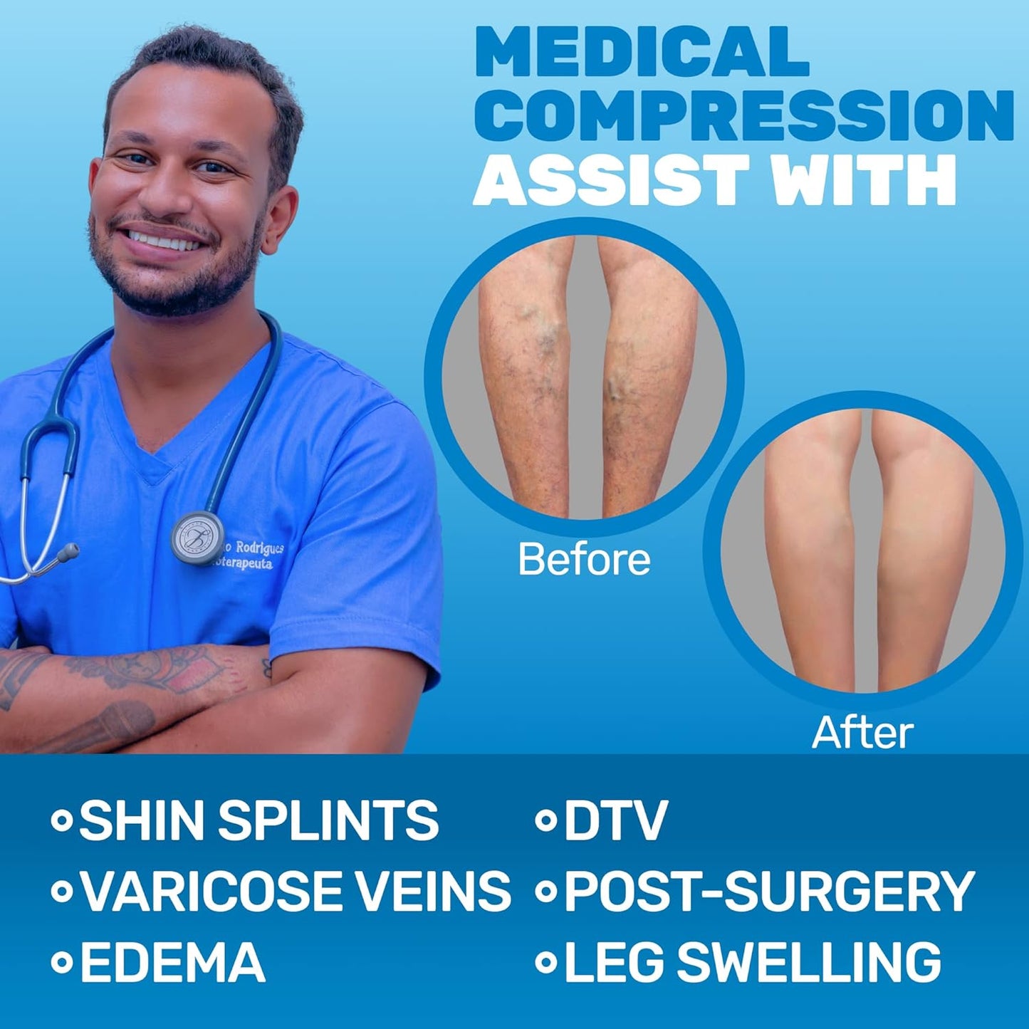 (3 Pairs - Closed Toe) Plus Size Compression Stockings for Women 15-20mmHg - Womens Sheer Compression Knee High with Wide Calf for Diabetic, Lymphedema, Swelling - Black, 5X-Large - A101BL8-3