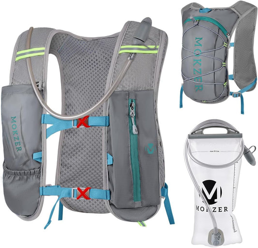 Running Hydration Vest with a 2L Water Bladder, Hydration Pack Lightweight Water Backpack for Running Hiking Cycling Marathon Trail for Men Women