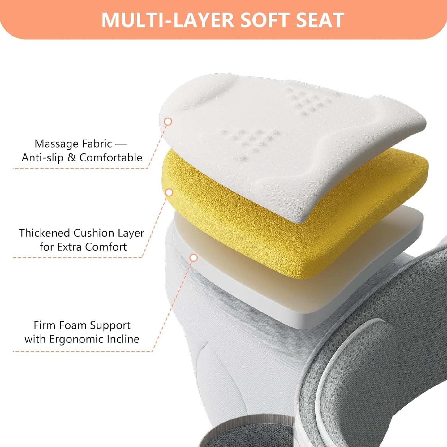 HKAI Baby Hip Carrier, Mom’s Choice Award Winner, Baby Carrier with Adjustable Waistband & Breathable Mesh, Ergonomic Carrier with Non-Slip Hip Seat Surface for Newborns & Toddlers, Light Grey