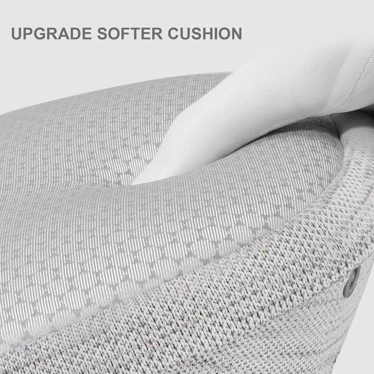 Bebamour Baby Carrier Newborn to Toddler with Hip Seat Baby Carrier Front and Back Carry Carrier with Head Hood, 3 PCS Teething Pads,Storage Bag (Gray-Knit)