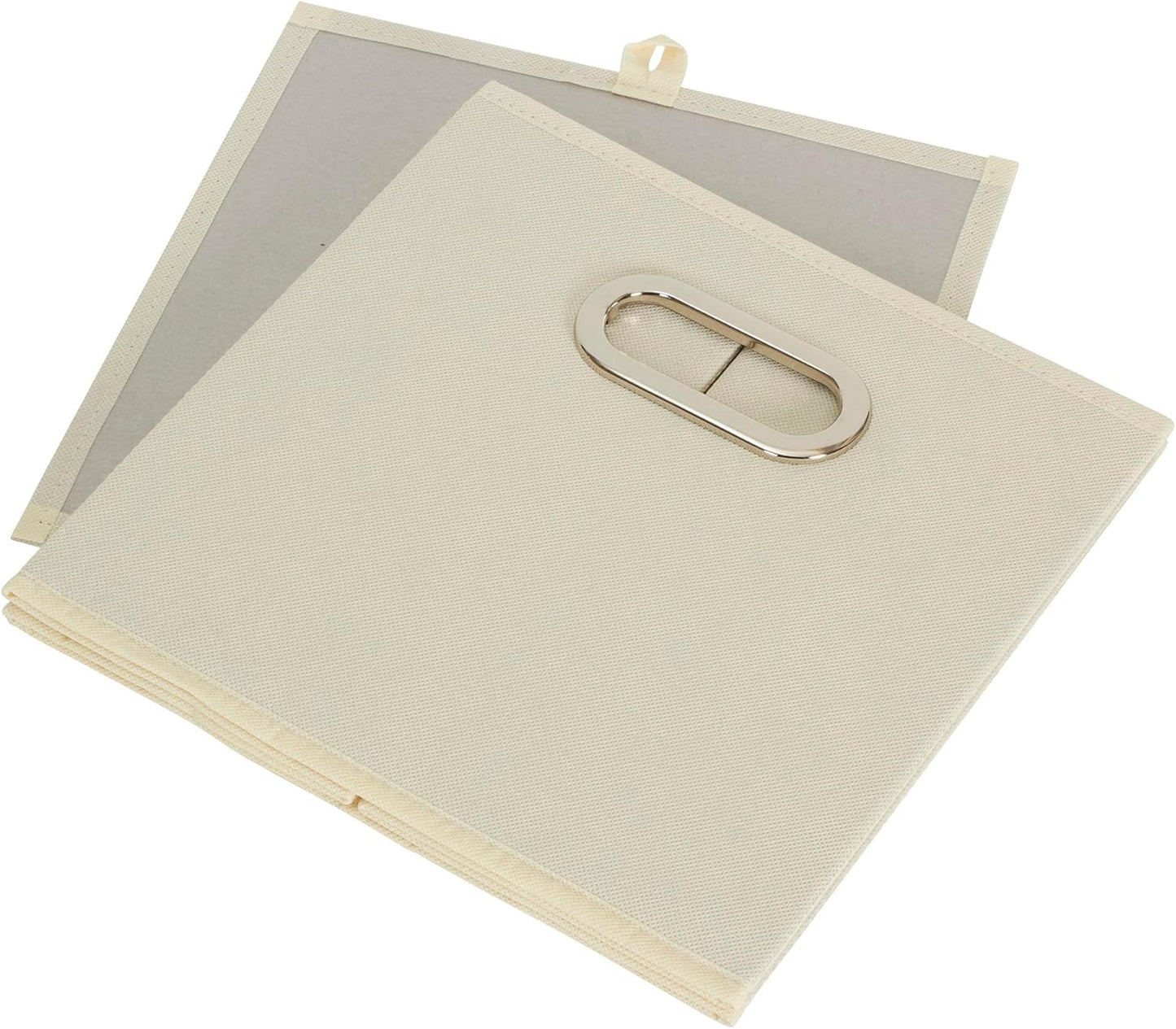 Household Essentials 82-1 Foldable Fabric Storage Bins |Cubby Cubes with Handles | Natural (Pack of 36)