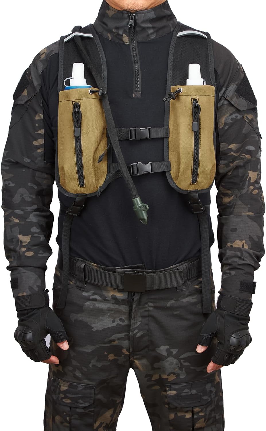 ATBP Running Hydration Vest Pack Thermal Insulation 3L TPU Water Bladder Tactical Backpack Bag for Cycling Hiking Daypack Men & Women