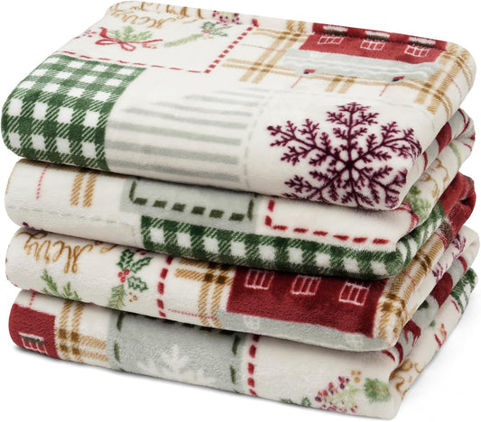 PHF Printed Fleece Blanket King Size, No Shed No Pilling Ultra Soft Plush Cozy Xmas Prints Theme Home Décor Flannel Blanket for Bed, Sofa, Couch and Gift, 108" x 90", Rindeer