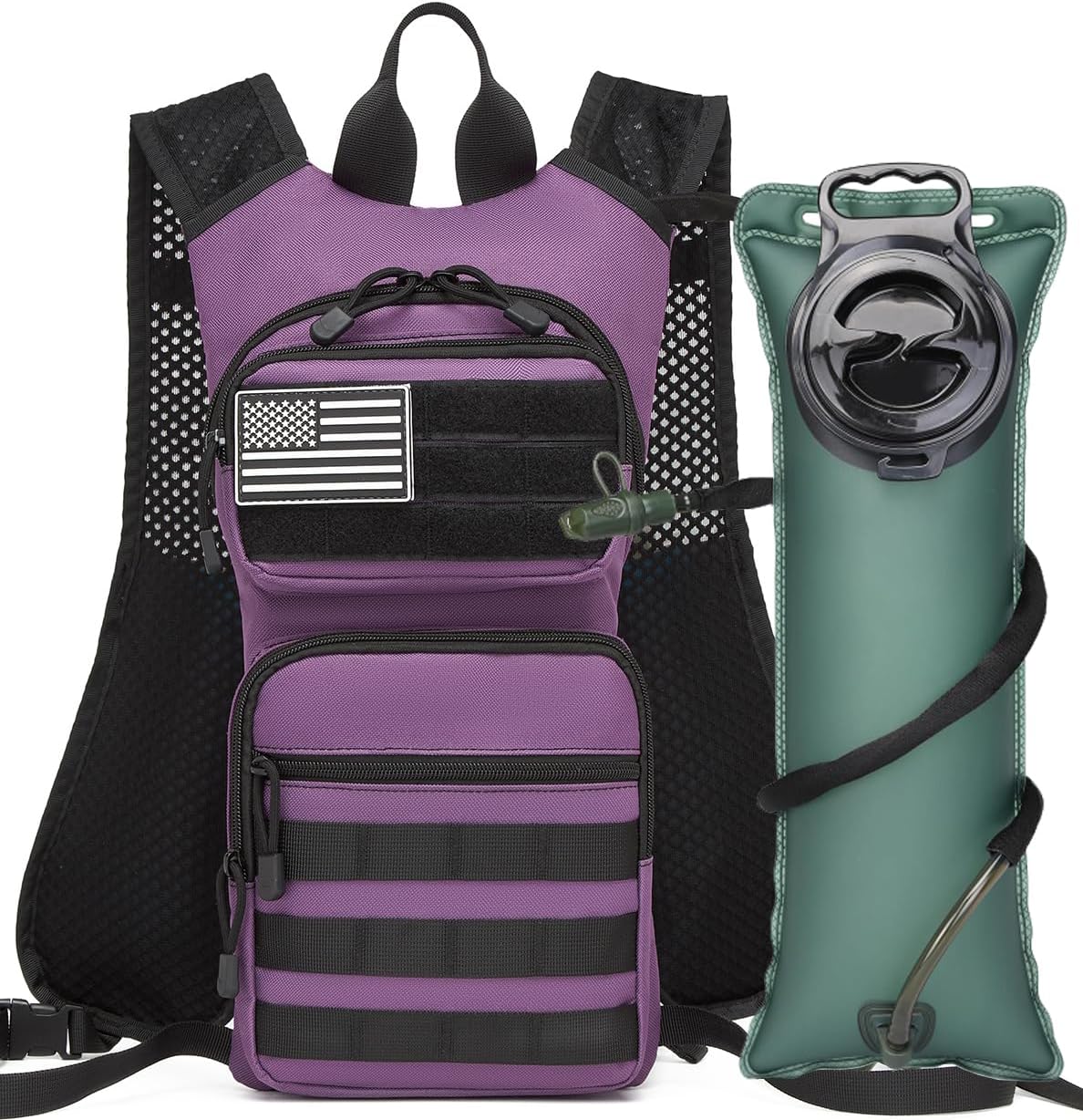 ATBP Running Hydration Vest Pack Thermal Insulation 3L TPU Water Bladder Tactical Backpack Bag for Cycling Hiking Daypack Men & Women