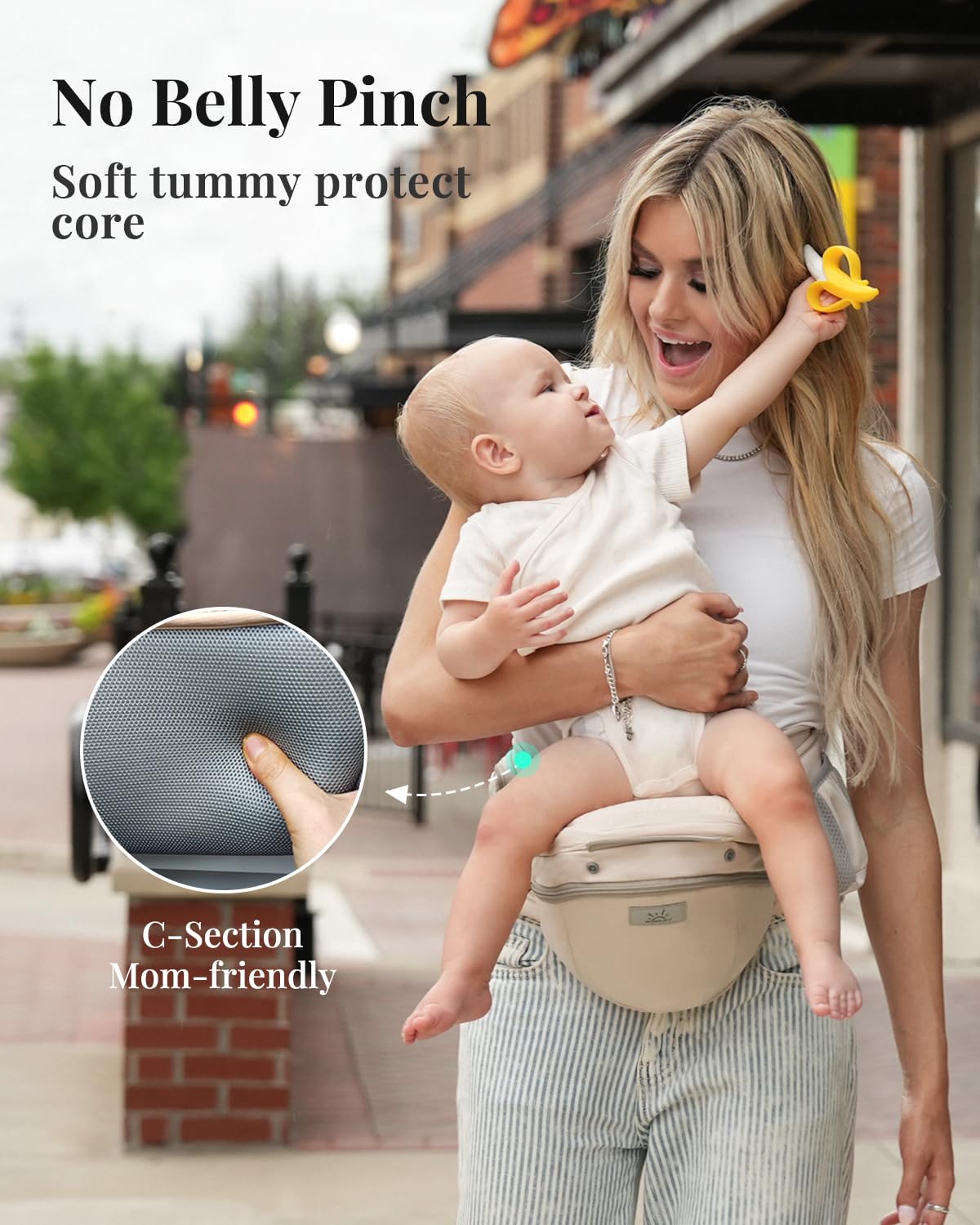 MOMTORY Carryall™ Pro Baby Carrier, Safety-Certified 6-in-1 Baby Carrier Newborn to Toddler, Detachable Baby Holder Carrier with Hip Seat, Ergonomic Cozy Baby Body Carrier for 7-50lbs, Khaki