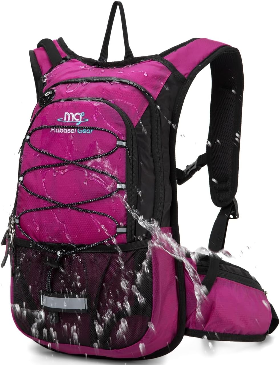 15L Insulated Hydration Backpack Pack with 2L Water Bladder Lightweight Hiking Backpack Bag for Women Men Daypack for Hiking Running Festival Camping Biking