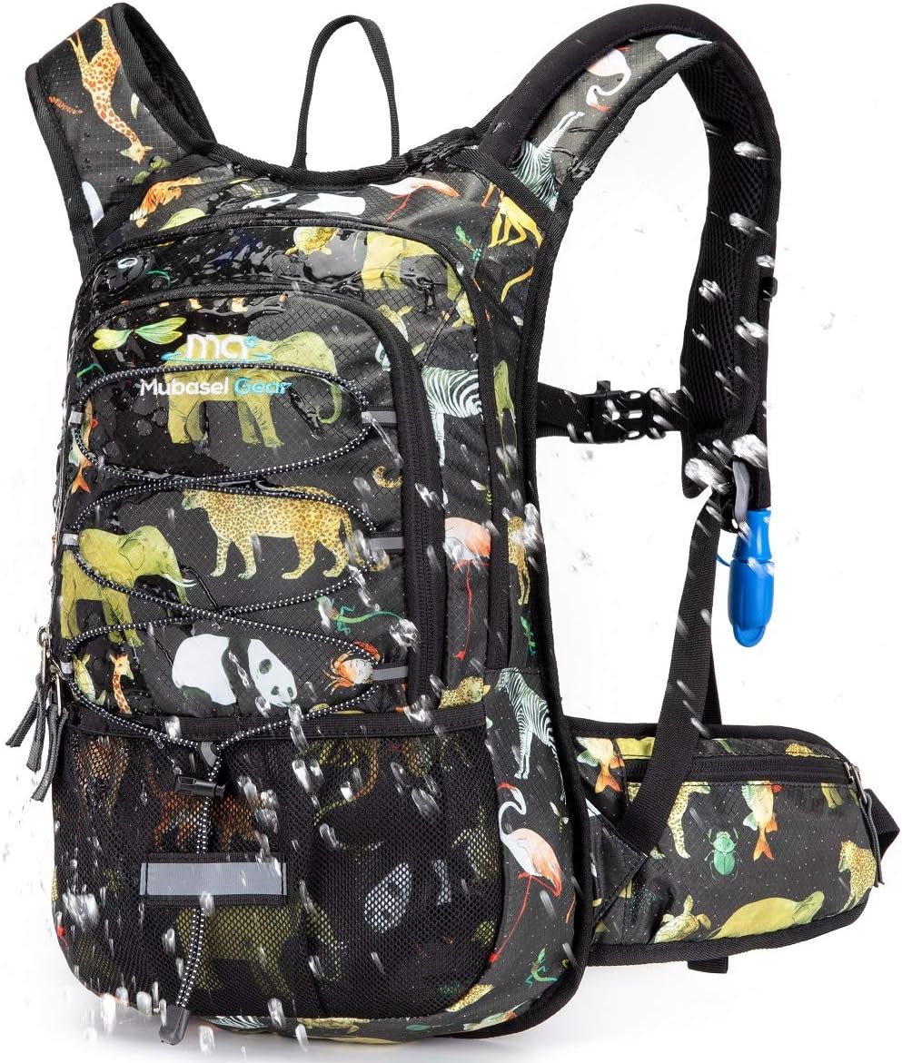 15L Insulated Hydration Backpack Pack with 2L Water Bladder Lightweight Hiking Backpack Bag for Women Men Daypack for Hiking Running Festival Camping Biking