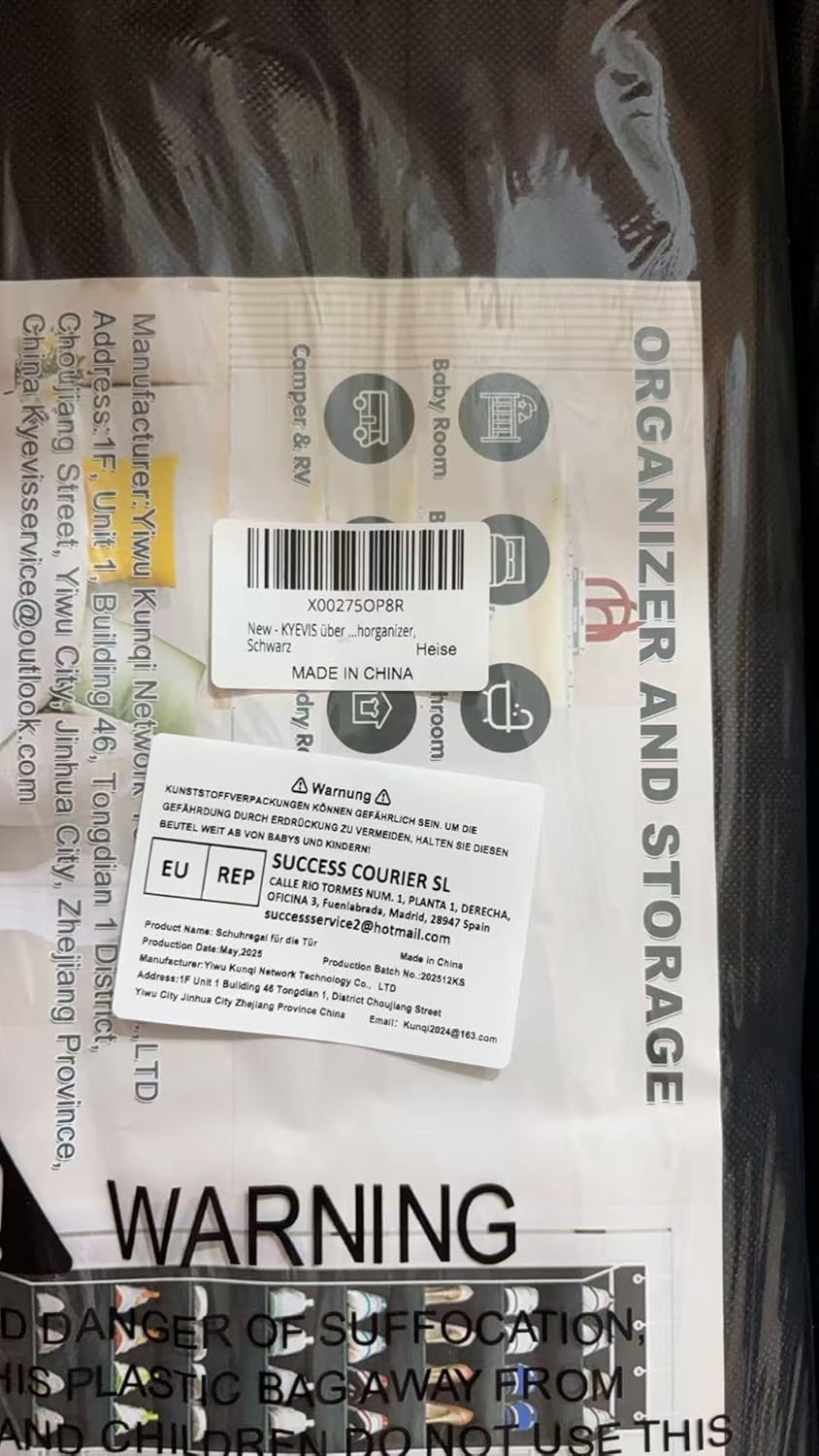 Over The Door Shoe Organizer Storage Fit 16-24 Pairs Hanging Shoe Rack Organiser for Closet Door, Deep Pocket Shoe Holder for Sneakers,Boots Storage(1 Pack Gray)