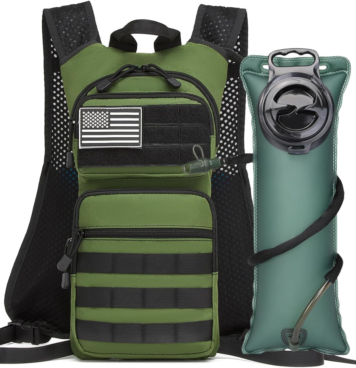 ATBP Running Hydration Vest Pack Thermal Insulation 3L TPU Water Bladder Tactical Backpack Bag for Cycling Hiking Daypack Men & Women