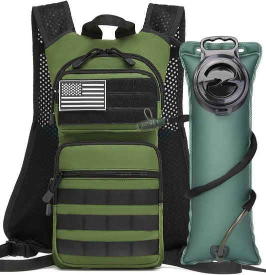 ATBP Running Hydration Vest Pack Thermal Insulation 3L TPU Water Bladder Tactical Backpack Bag for Cycling Hiking Daypack Men & Women