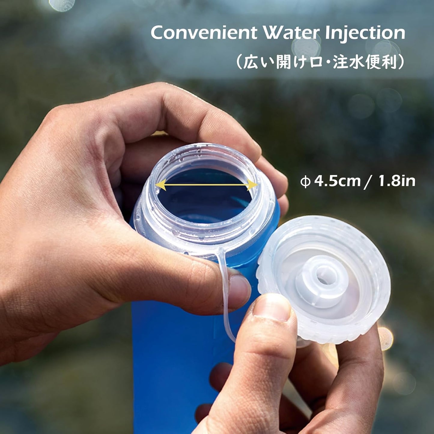 TRIWONDER Collapsible Flask Soft Folding Water Bottles - Large Mouth for Easy Filling - BPA-Free Hydration Bottle Ideal for Running Hiking Cycling Climbing (02# 500ml)