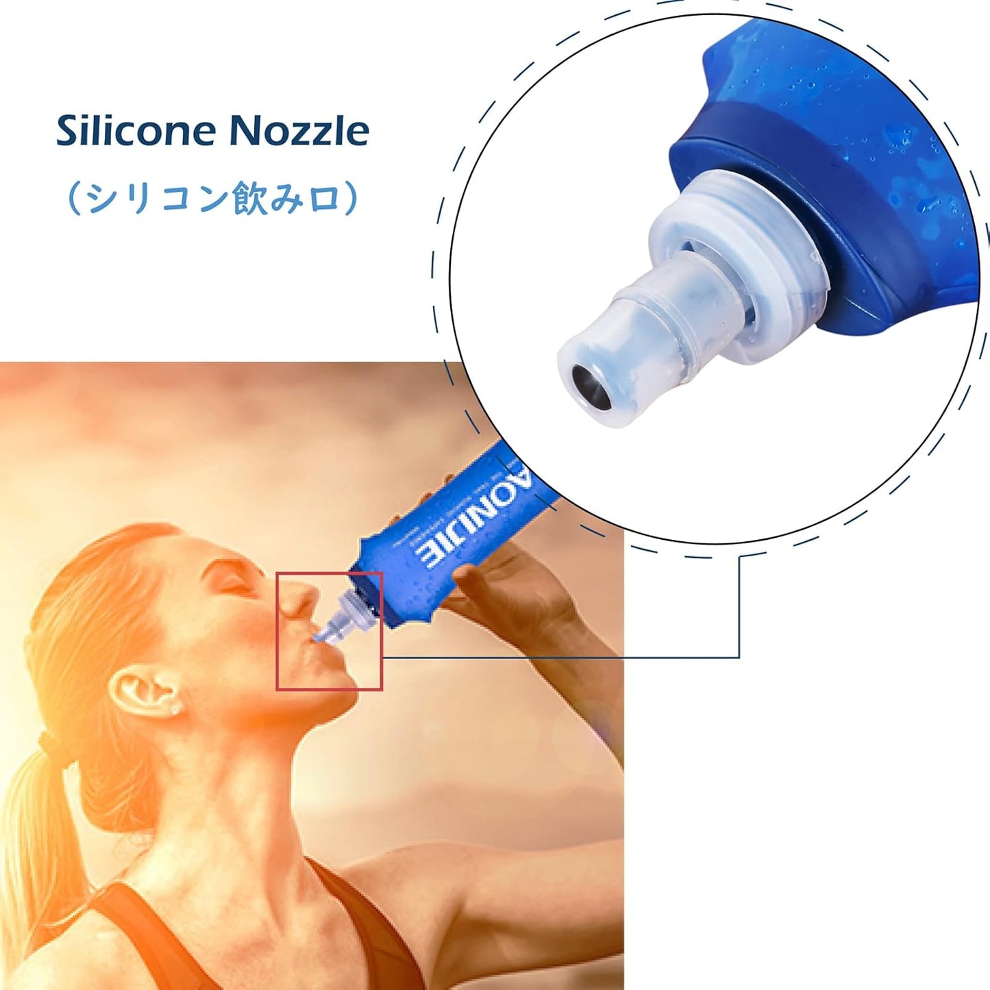 TRIWONDER TPU Soft Folding Water Bottles BPA-Free Collapsible Flask for Hydration Pack - Ideal for Running Hiking Cycling Climbing (250ml/8.45oz)