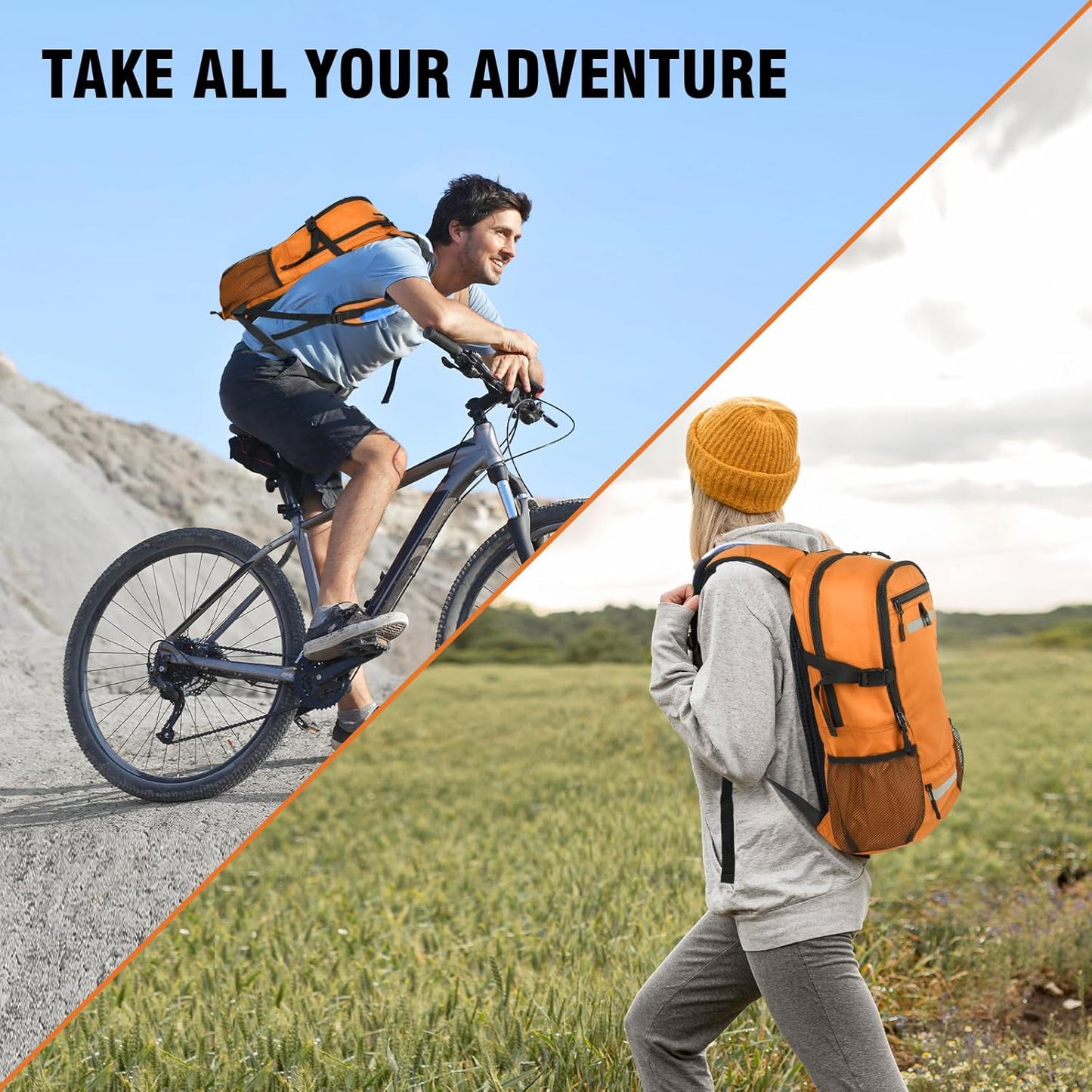 Zavothy 18L Hydration Backpack with 3L Water Bladder – Waterproof Hiking Pack with Insulated Bladder Compartment, Hidden Helmet Holder & Rain Cover – for Running, Cycling, and Camping