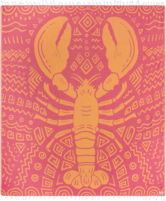 Sand Cloud Turkish Beach Towel - Sand Free - 100% Organic Turkish Cotton Yarn - Quick Dry Towel for Beach, Picnic, Blanket or Bath - As Seen on Shark Tank - Marine Life (Bohemianster)