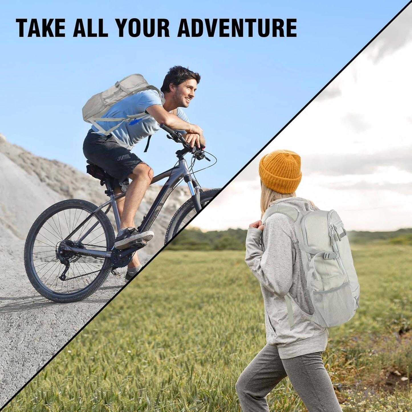 Zavothy 18L Hydration Backpack with 3L Water Bladder – Waterproof Hiking Pack with Insulated Bladder Compartment, Hidden Helmet Holder & Rain Cover – for Running, Cycling, and Camping