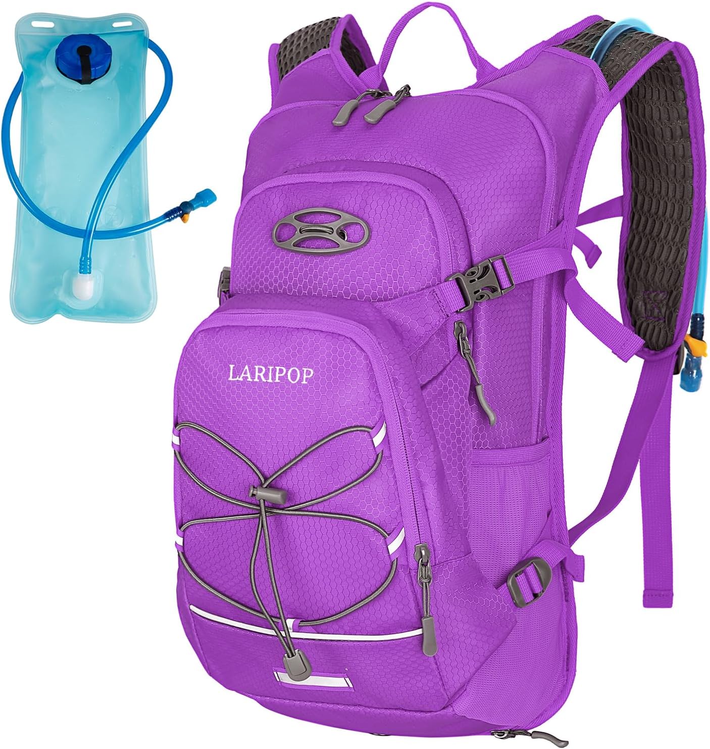 LARIPOP Hydration Backpack, 18L Hiking Backpack with 2L Water Bladder, Lightweight Water Pack for Cycling, Hiking, Biking