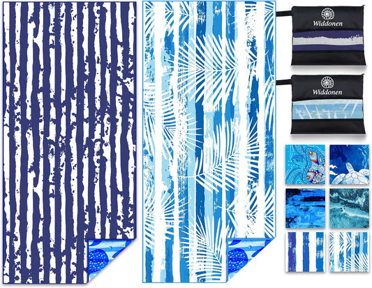 Lightweight Thin Microfiber Beach Towel Sand Free Quick Dry Absorbent Compact Soft Pool Swim Travel Towels Extra Large Oversized Beach Accessories Packable Essentials Stuff Gifts for Adult