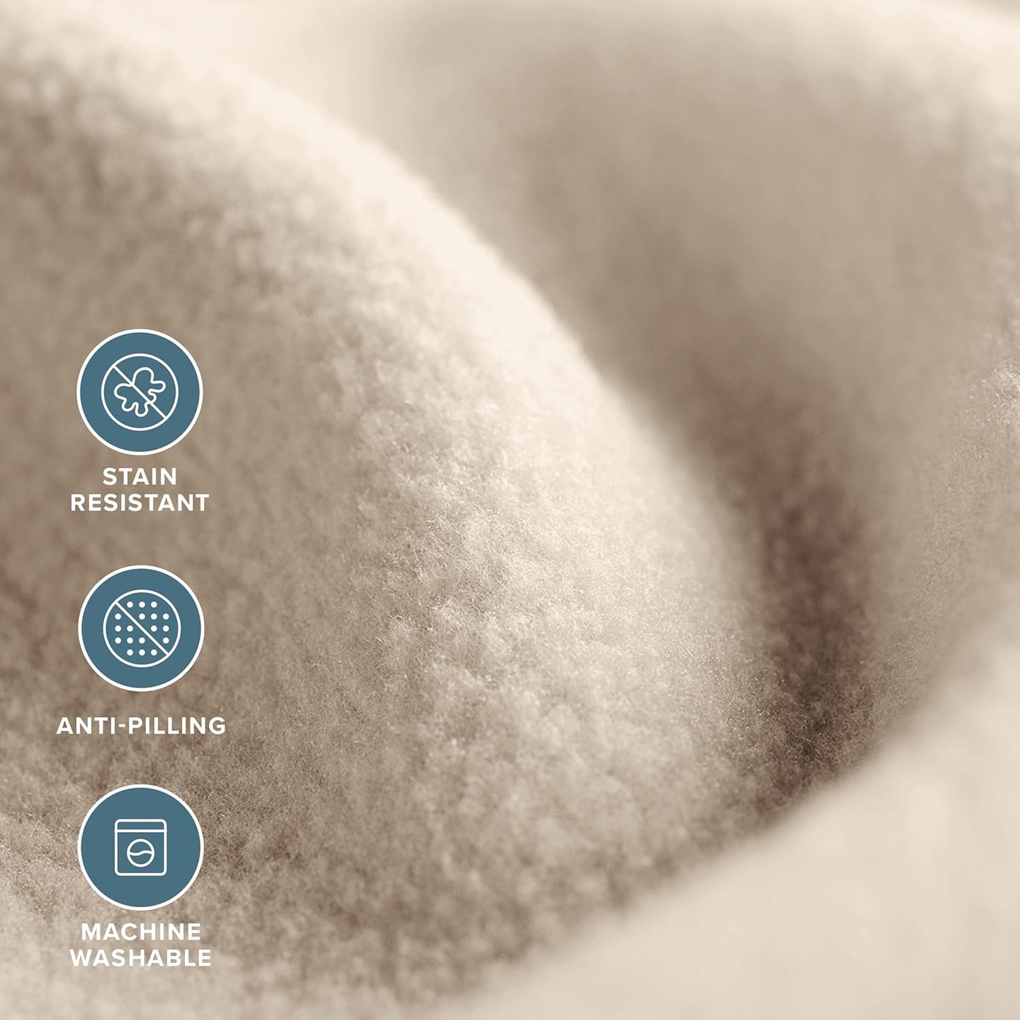 Bare Home Polar Fleece Blanket - King - Sand - Warm & Cozy - Premium Fleece - Throw for Bed, Sofa, Camping, Travel and Cold Nights - Lightweight Blanket (King, Sand)