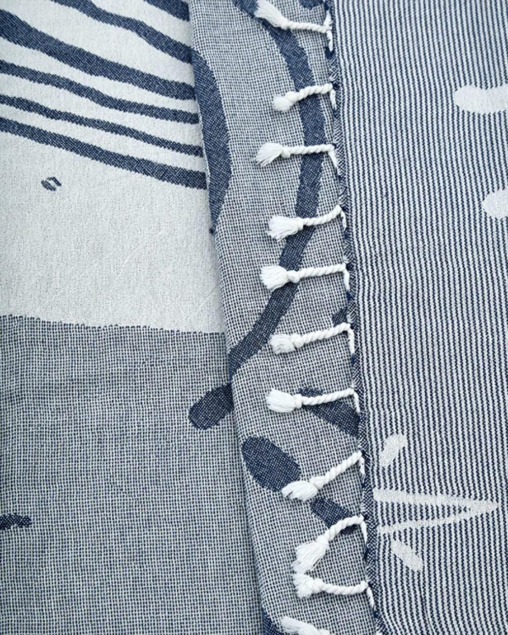 Sand Cloud Turkish Beach Towel - Sand Free - 100% Organic Turkish Cotton Yarn - Quick Dry Towel for Beach, Picnic, Blanket or Bath Towel - As Seen on Shark Tank - Marine Life (Mystical Whale)