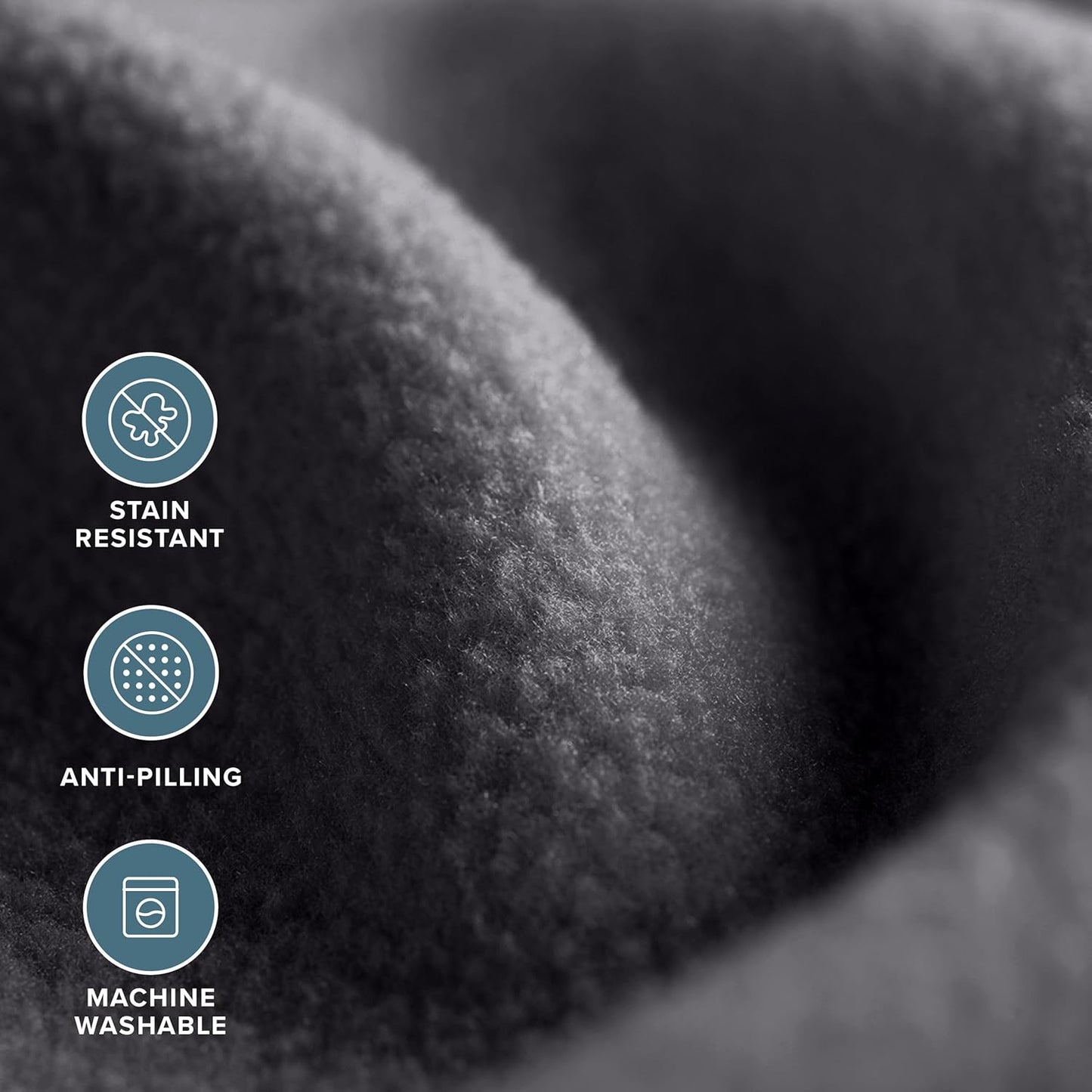 Bare Home Polar Fleece Blanket - Extra Long - Warm & Cozy - Premium Fleece - Throw for Bed, Sofa, Camping, Travel and Cold Nights - Lightweight Blanket (Twin/Twin XL, Forged Iron Grey)