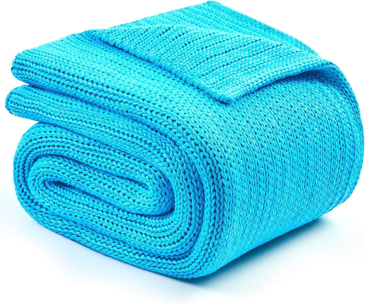 L'AGRATY Knitted Weighted Blanket - 48"x72" 15lbs Cooling Chunky Knit Heavy Blanket for Adults Braided Crochet Throw Thick Cable Yarn Knit Decorative No Beads Evenly Weighted Machine Washable