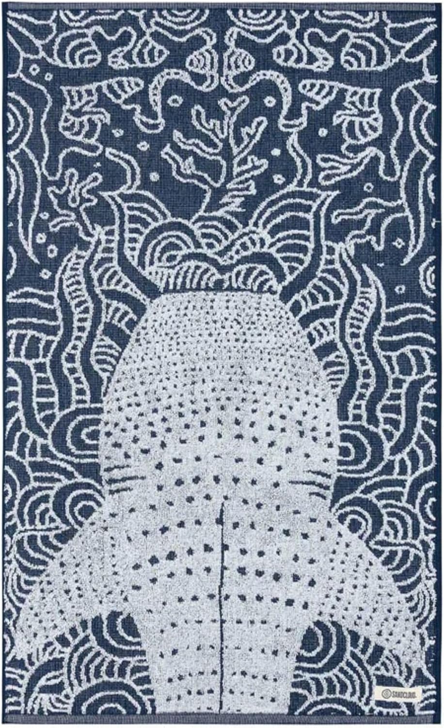 Sand Cloud Turkish Beach Towel - Sand Free - 100% Organic Turkish Cotton Yarn - Quick Dry Towel for Beach, Picnic, Blanket or Bath Towel - As Seen on Shark Tank - Marine Life (Whale Shark)