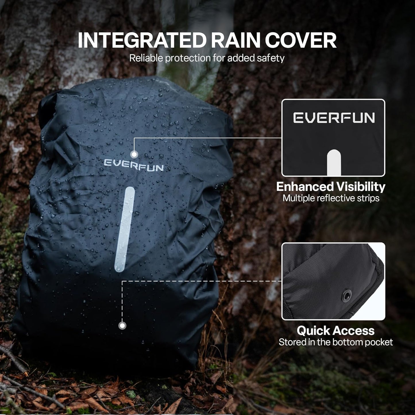 Everfun Hydration Backpack 18L with Water Bladder 2L/3L Hiking Water Backpack Women Men Hydration Pack Insulated Lightweight Day Hydropack with Storage for Hiking, Biking, Running, Festival