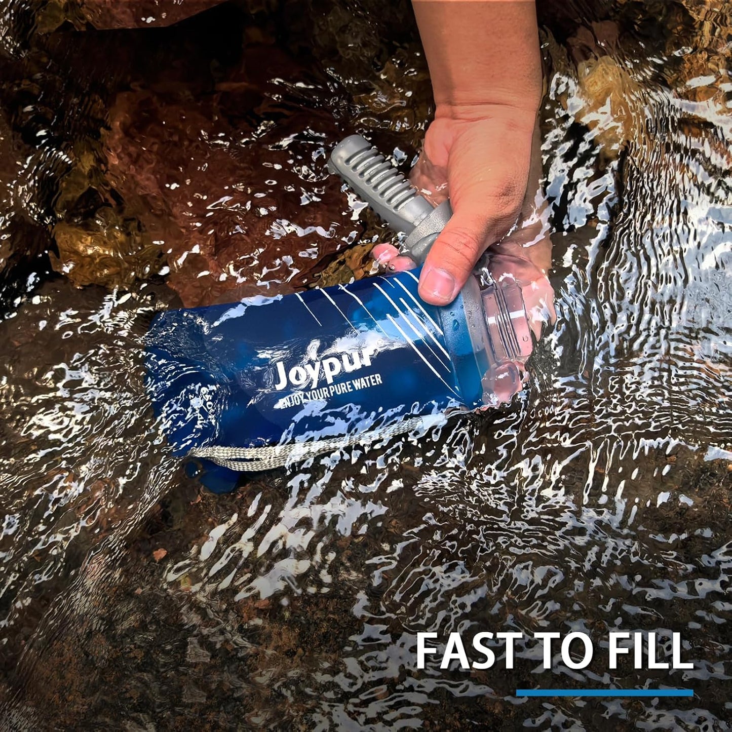 Water Filter Bottle Survival - 650/1000/2000ml Collapsible Water Bottle with NSF/FDA Certification with Filter Squeeze Water Filter Bottle Portable Water Filter Hiking Backpacking Camping