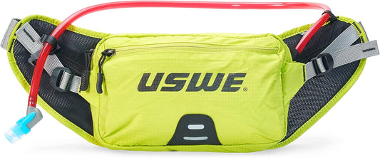 USWE Zulo Hydration Hip Pack - with Organizer and Side Pockets, Bounce Free Hip Belt (2L, Yellow)