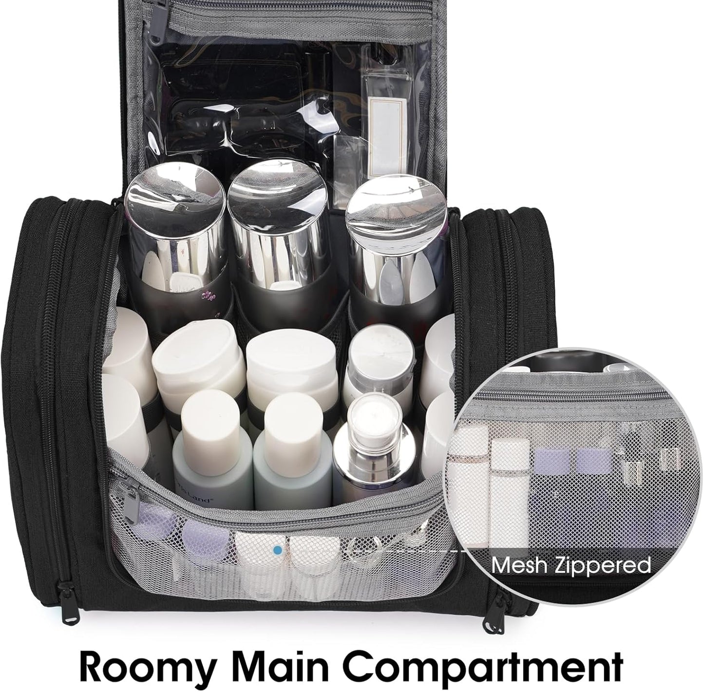 Narwey Hanging Toiletry Bag for Women Travel Makeup Bag Organizer Toiletries Bag for Cosmetics Essentials Accessories