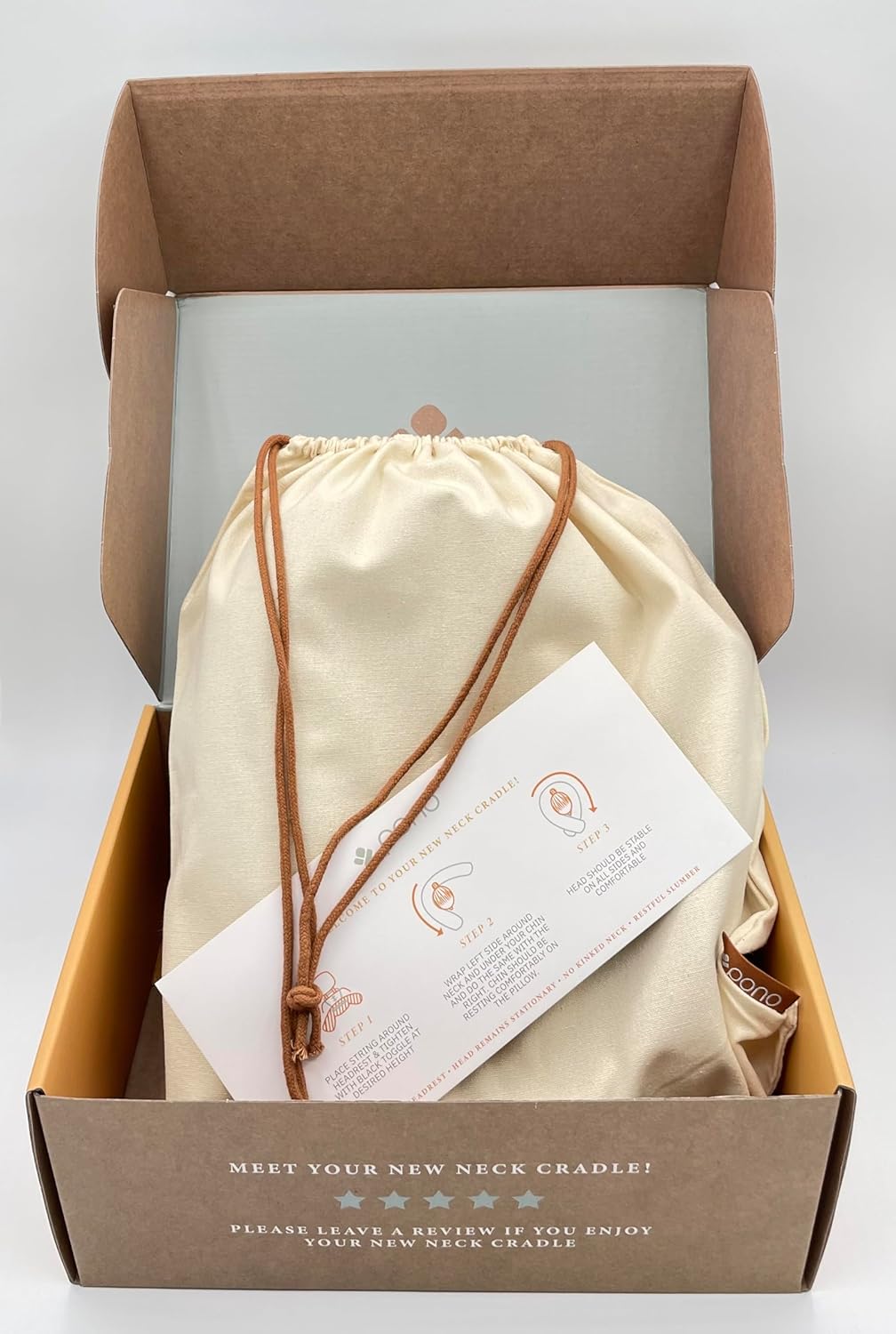 Pono Neck Cradle Travel Pillow: Memory Foam, Ergonomic 360° Adjustable Support, Prevents Neck Pain/Head Nods. Infinity Shape Fits All Adults. Foldable Design for Easy Portability (Ocean Mist)