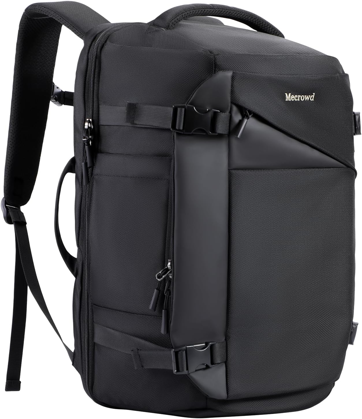 Large Travel Backpack for Men 40L, Carry On Backpack TSA 17.3 Inch Laptop Mochila Flight Approved, Large Business Daypack Waterproof,Carry on bag Weekender College for Men Women, Black