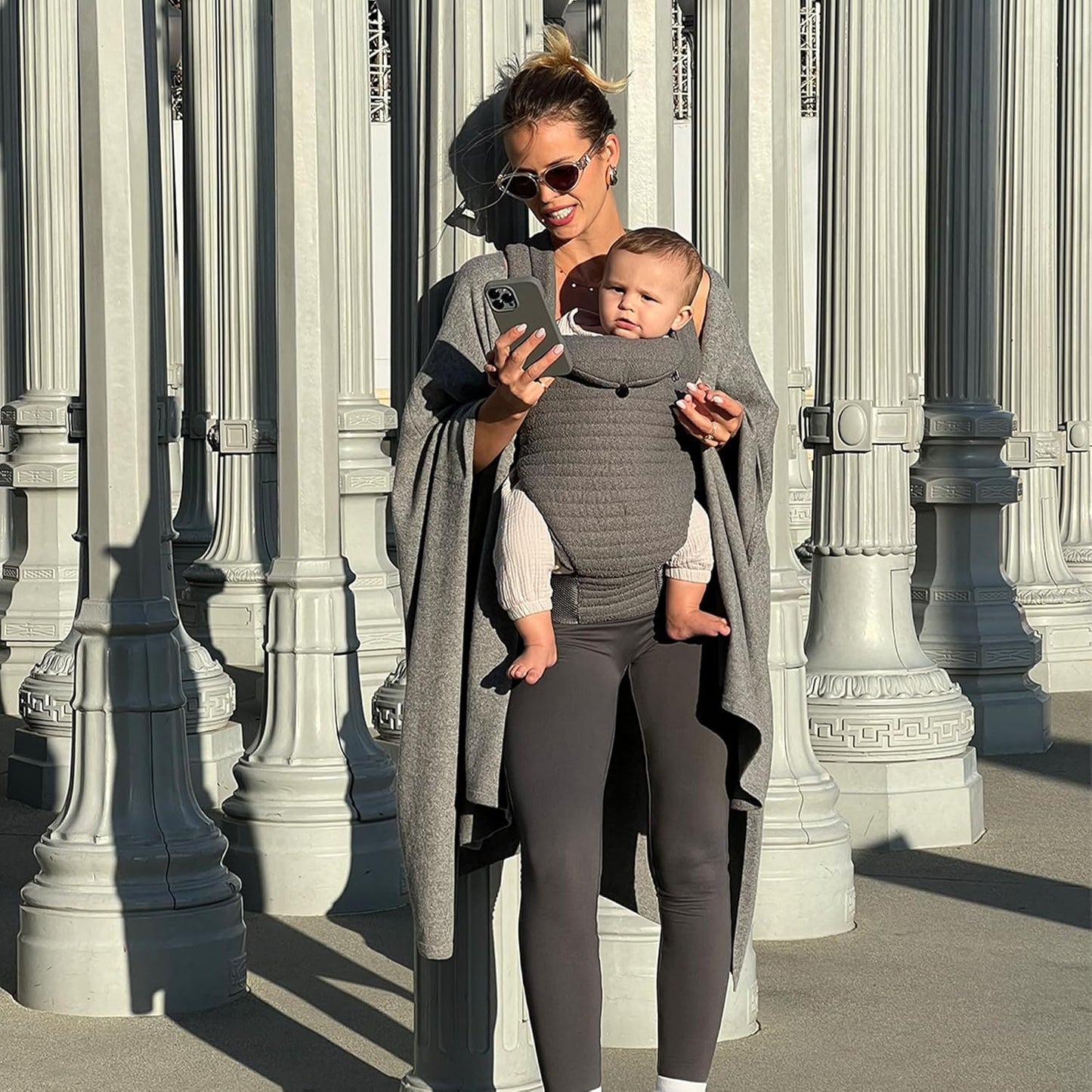 Bumpsuit Baby Carrier for Men Women Newborn to Toddler (7-45 lbs), Ergonomic Face-in & Face-Out Quilted Shell Baby Wearing Carrier with Pockets and Padded Cross Over Back Straps