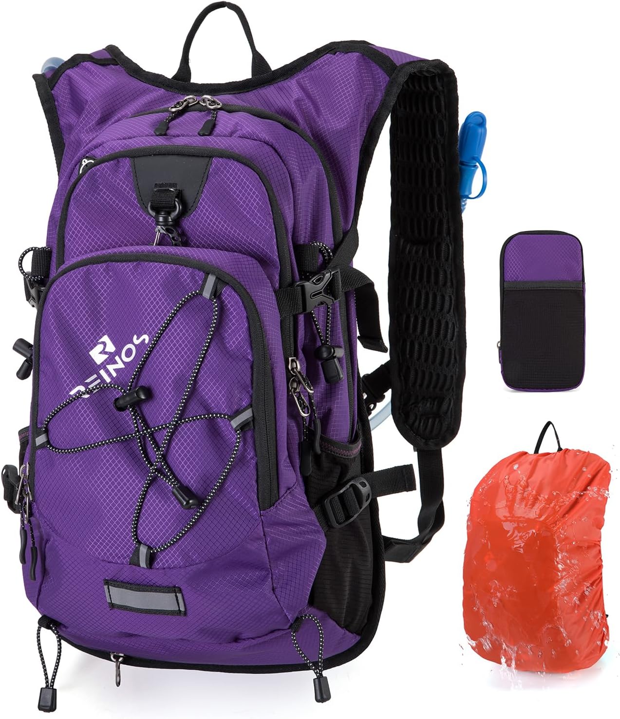 Hydration Backpack Pack with 2L Water Bladder 18L Hiking Backpack Women Men Lightweight Hydropack Insulated Daypack for Biking, Running, Festival