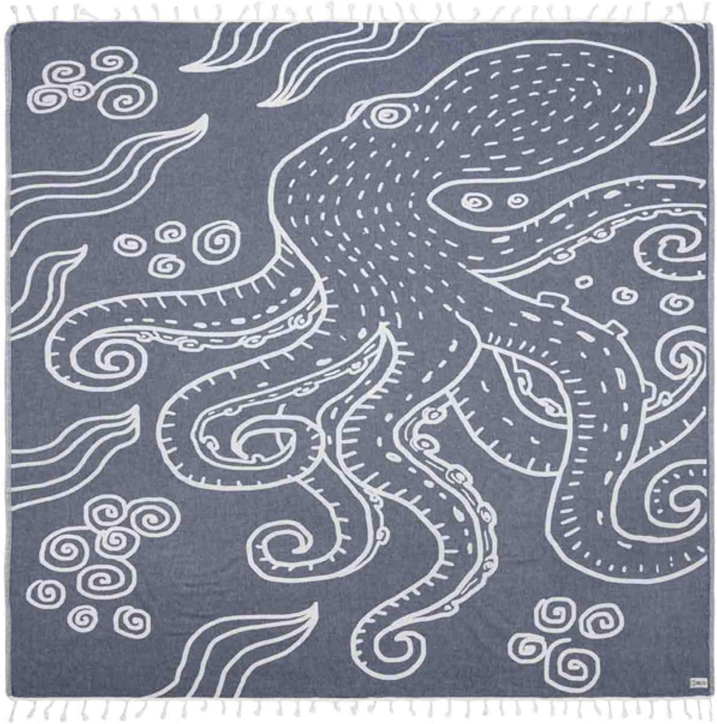 Sand Cloud Extra Large Turkish Beach Towel - Sand Free - 100% Organic Turkish Cotton Yarn - Quick Dry Towel for Beach, Picnic, Blanket or Bath - As Seen on Shark Tank - Marine Life (Ozy)