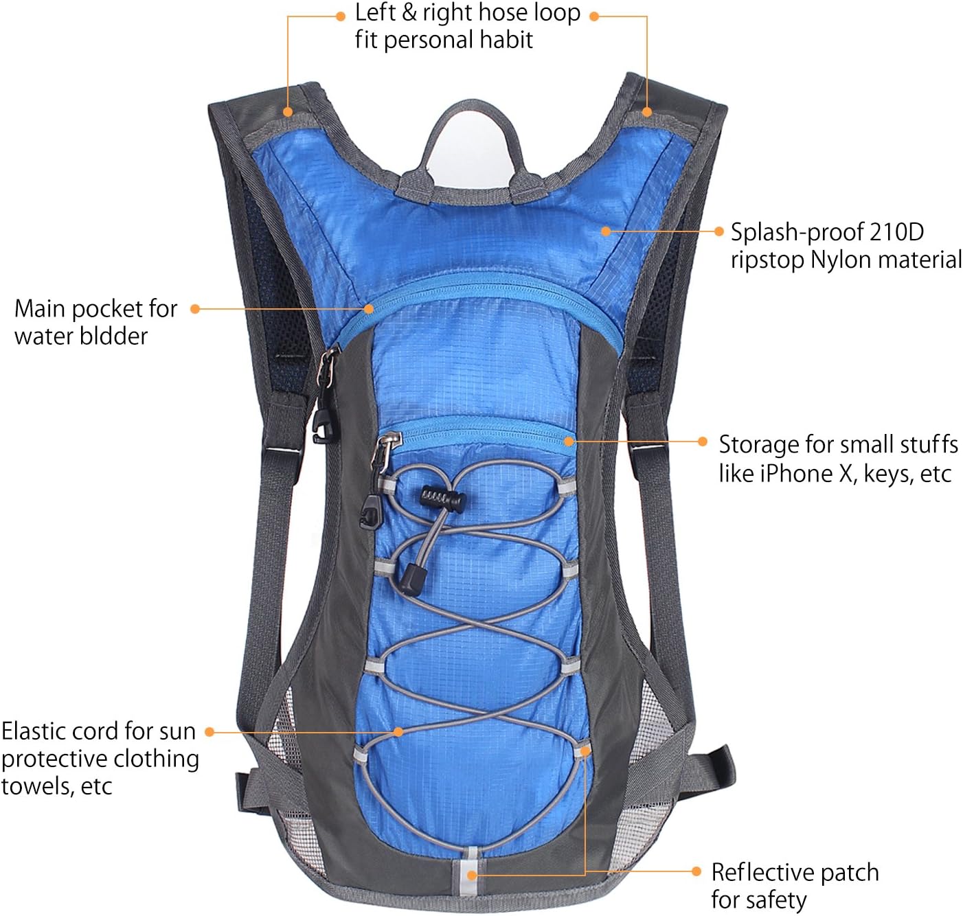 Unigear Hydration Pack Backpack with 70 oz 2L Water Bladder for Running, Hiking, Cycling, Climbing, Camping, Biking