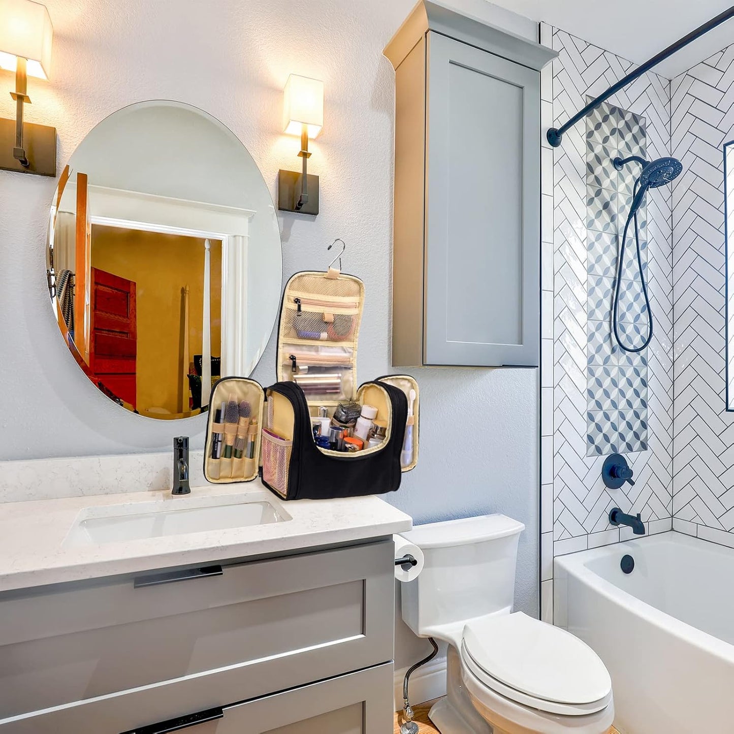 Hanging Toiletry Bag For Women And Men Large Travel Cosmetic Makeup Bags Organizer Water Resistant Shower Bag