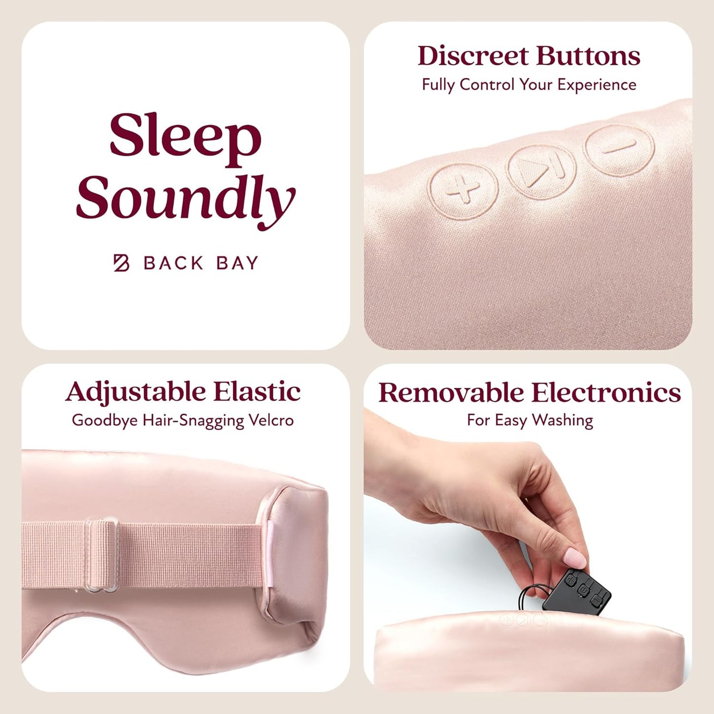 SilkSound 100% Mulberry Silk Bluetooth Sleep Mask, Skin-Friendly Sleeping Eyemask with Bluetooth Sleep Headphones, Silk Eye Mask Headphones with Small Side Speakers, White Noise Head Phones Ear Muffs