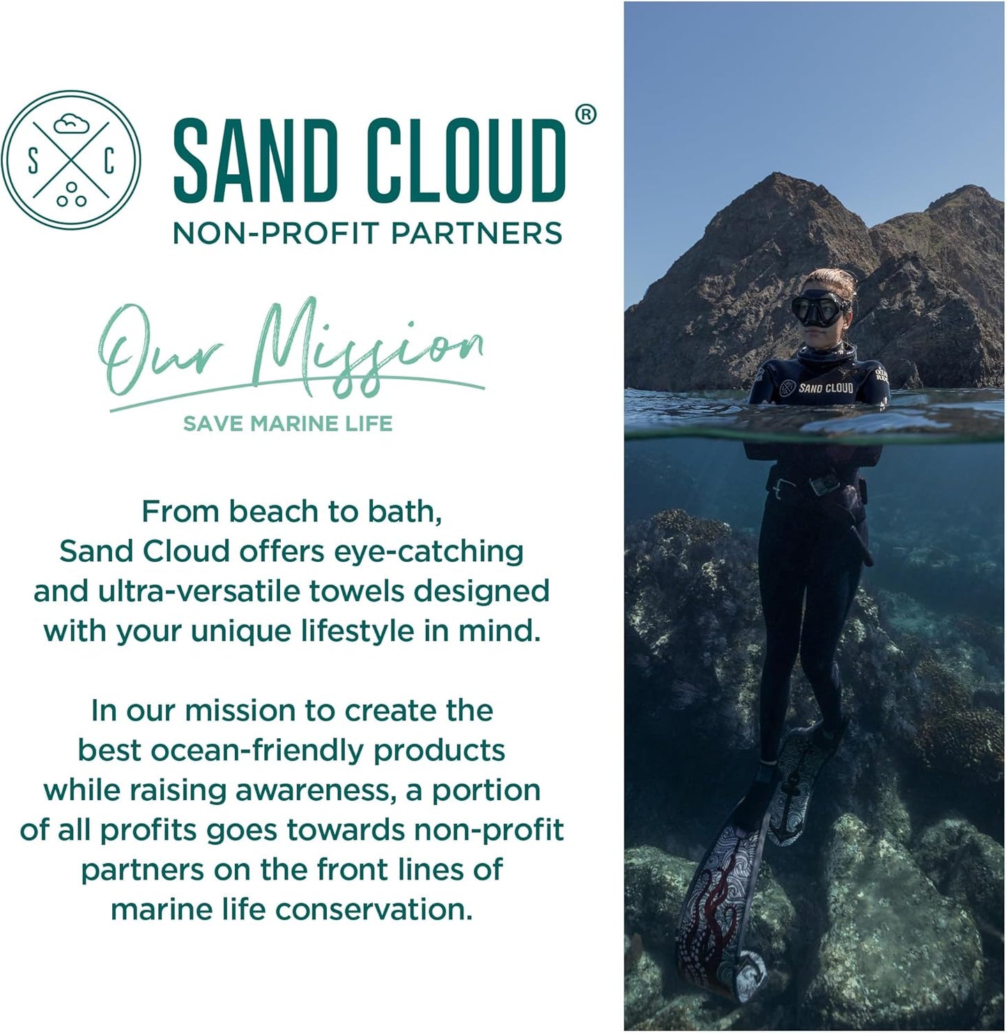 Sand Cloud Turkish Beach Towel - 100% Organic Cotton Turkish Bath Towels - Ultra Soft, Sand Free & Quick Dry Towel for Beach, Pool, or Picnic - As Seen on Shark Tank - Boho Geo Sunset