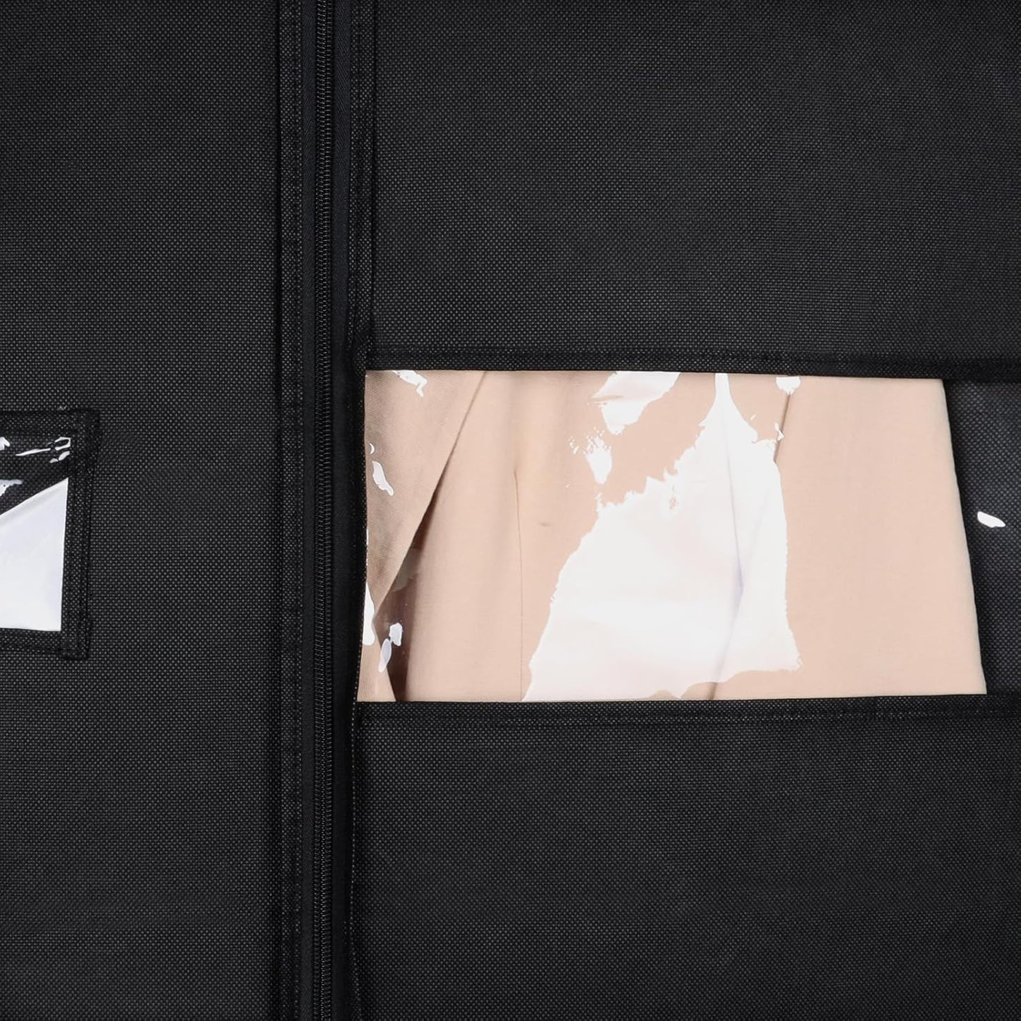 Syeeiex 60'' Garment Bags for Hanging Clothes, Set of 8 Dress Bags for Gowns, Dress Garment Bags for Gowns, Evening Dresses, Fur Coat, Long Dress(Black)