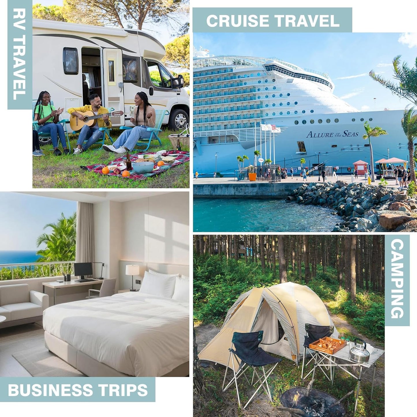 Foldable Travel Hangers,50Pcs Portable Clothes Hangers for Cruise, Suitcases, Closets | Lightweight Plastic Hanger Set for Hotels, Business Trips, Vacation (Pink/Beige/Green/Blue)