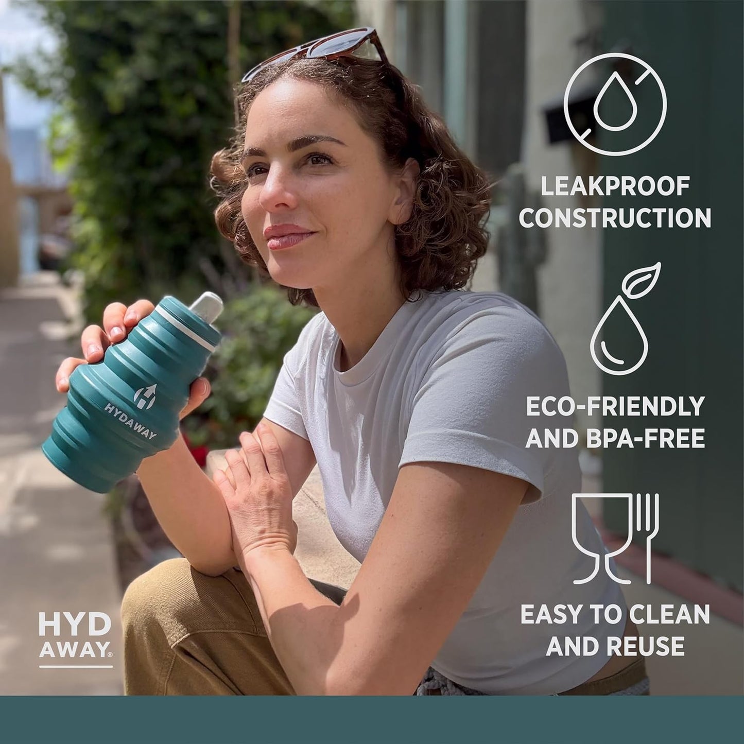 HYDAWAY 17oz Collapsible Water Bottle - BPA-Free, Leakproof, Lightweight, and Space-Saving - Perfect for Travel, Hiking, and Everyday Hydration